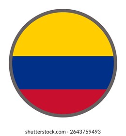 Bandeira redonda da Colômbia país sobre fundo branco vetor
Sinalizador de vetor redondo