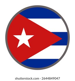 round flag of Cuba on white background vector
Vector round flag