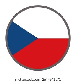 round flag of Czech Republic on white background vector
Vector round flag