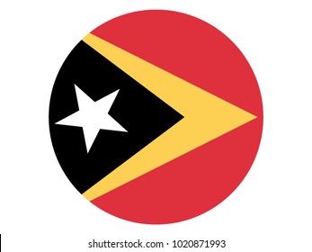 Round Flag of East Timor