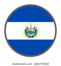 round flag of El Salvador country on white background vector
Vector round flag