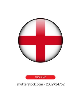 Round flag of England vector illustration design template.