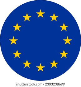 round flag of the European Union aka Europe