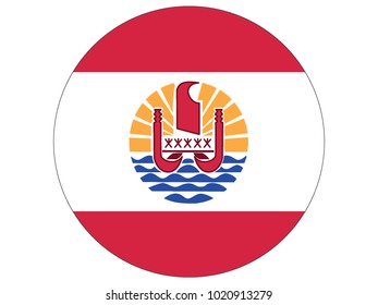 Round Flag of French Polynesia