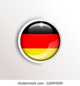 round flag of germany. flag concept.