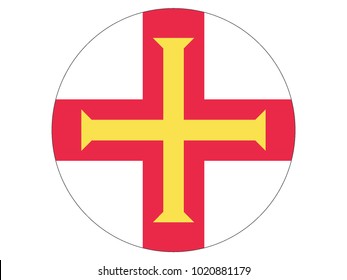 Round Flag of Guernsey