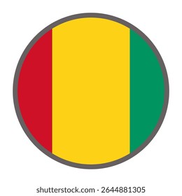 round flag of Guinea country on white background vector
Vector round flag