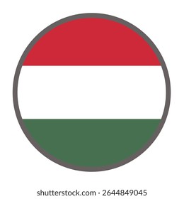 round flag of Hungary on white background vector
Vector round flag