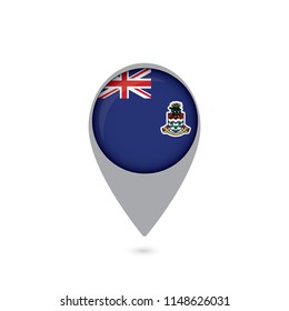Round flag icon of cayman islands isolated