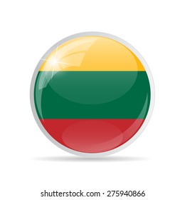 Round Flag Icon Vector Illustration EPS10