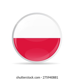Round Flag Icon Vector Illustration EPS10
