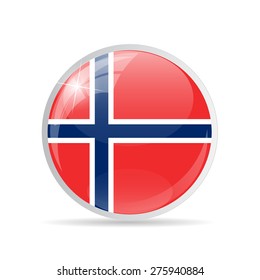 Round Flag Icon Vector Illustration EPS10