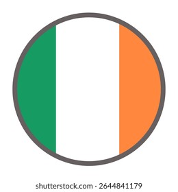 round flag of Ireland on white background vector
Vector round flag