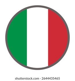 round flag of Italy country on white background vector
Vector round flag