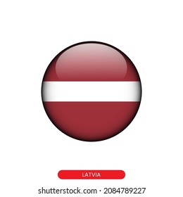 Round flag of Latvia vector illustration design template.