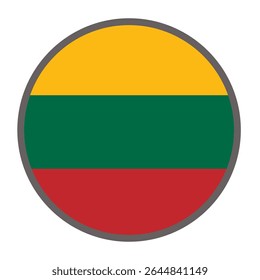 round flag of Lithuania on white background vector
Vector round flag