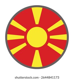 round flag of Macedonia on white background vector
Vector round flag