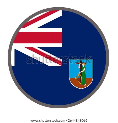 round flag of Montserrat on white background vector
Vector round flag