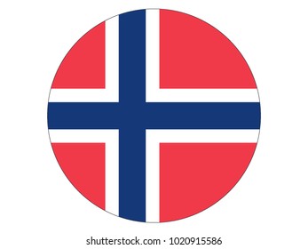 Round Flag of Norway