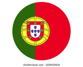 Round Flag Portugal Stock Vector (Royalty Free) 1020920926 | Shutterstock