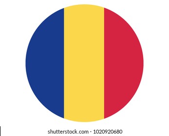 Round Flag of Romania