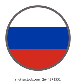 round flag of Russia country on white background vector
Vector round flag