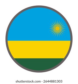 round flag of Rwanda country on white background vector
Vector round flag