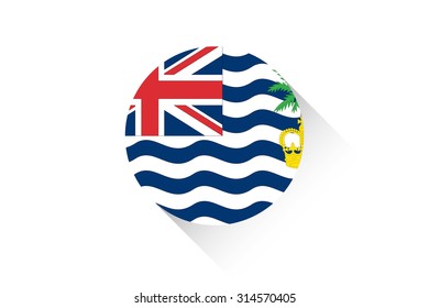 A Round flag with shadow of British Indian Ocean Territory
