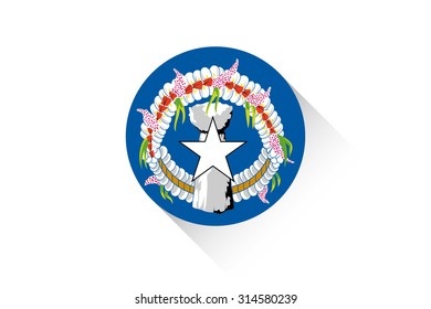 A Round flag with shadow of Marianas
