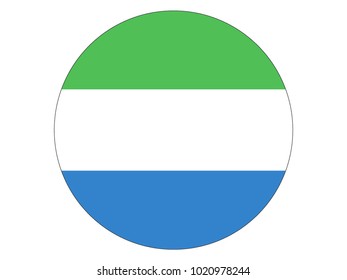 Round Flag of Sierra Leone