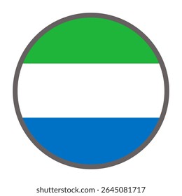 bandeira redonda de Serra Leoa país sobre fundo branco vetor
Sinalizador de vetor redondo