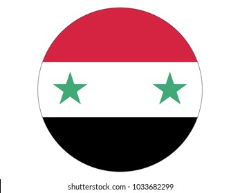 Round Flag of Syria