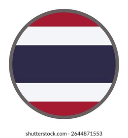 bandeira redonda do país da Tailândia sobre fundo branco vetor
Sinalizador de vetor redondo