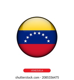 Round flag of Venezuela vector illustration design template.