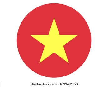 Round Flag of Vietnam