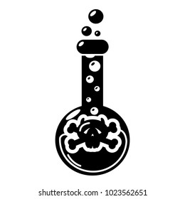 Round flask icon. Simple illustration of round flask vector icon for web