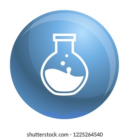 Round flask icon. Simple illustration of round flask vector icon for web design isolated on white background