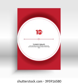 round flat white frame material business background. eps10 vector