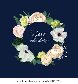 round floral composition vector?