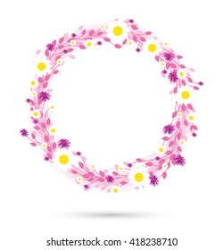 round floral daisy pattern
