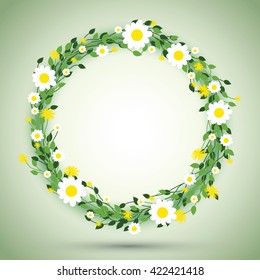round floral daisy pattern