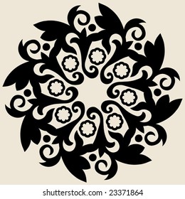 round floral decoration
