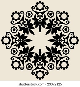 round floral decoration