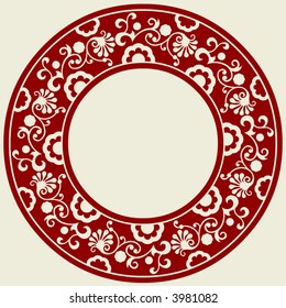 round floral decoration