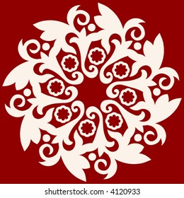 round floral decoration