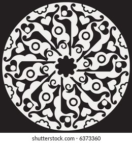 round floral decoration