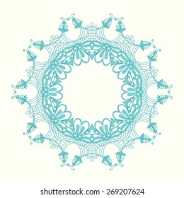 Round floral decorative pattern.