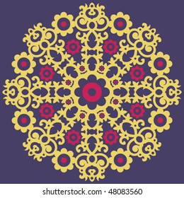 elemento de diseño floral redondo