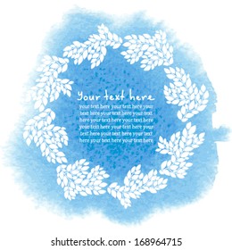 Round floral frame