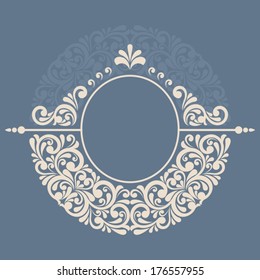 Round floral frame.